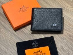 Portefeuille Hermes gravé (noir)