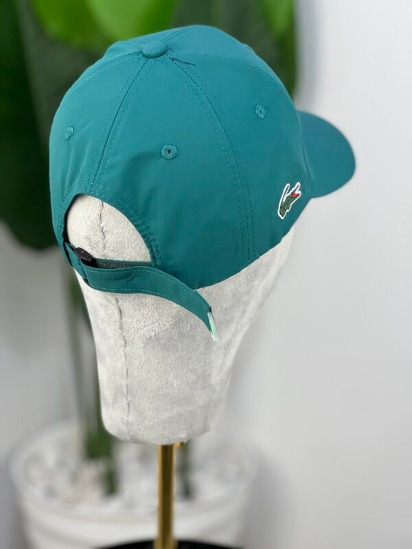 Casquette Lacoste coté (bleu vert) – Image 2