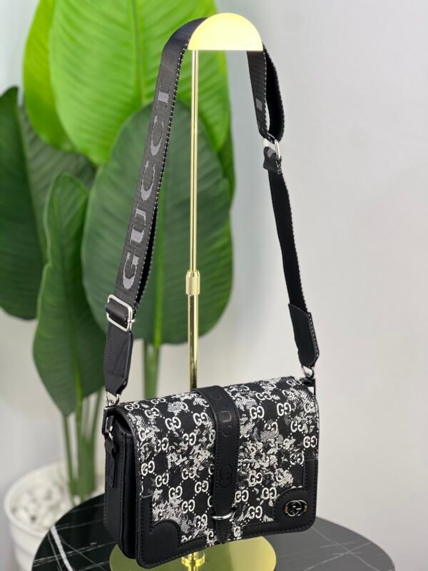 Sac facteur Gucci gg small syh nv (black&white) – Image 4
