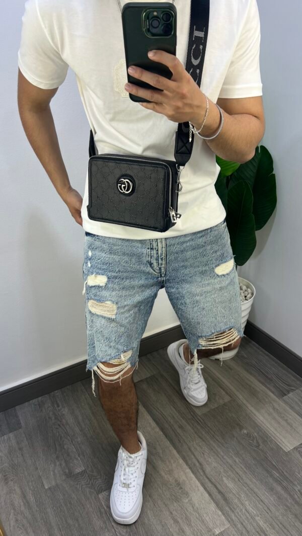 Sac Gucci GG small gravé syh (noir) – Image 2