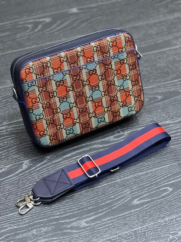 Sacoche Gucci 2 face syh new (bleu,marron) – Image 3