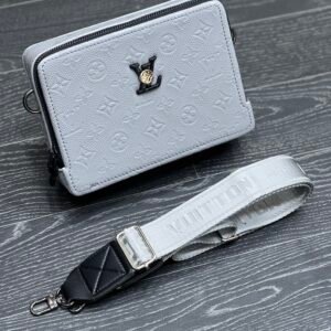 Sac LV gravé pcs MDL syh (gris clair)