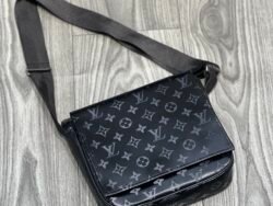 Sacoche facteur LV glacé moy (noir)