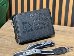 Sac LV Hérmes gravé box new syh (noir)